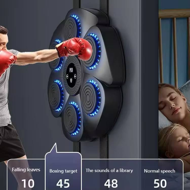 کیسه بوکس دیواری هوشمند موزیکال مدل P03(تهران ارسال فوری با پیک )