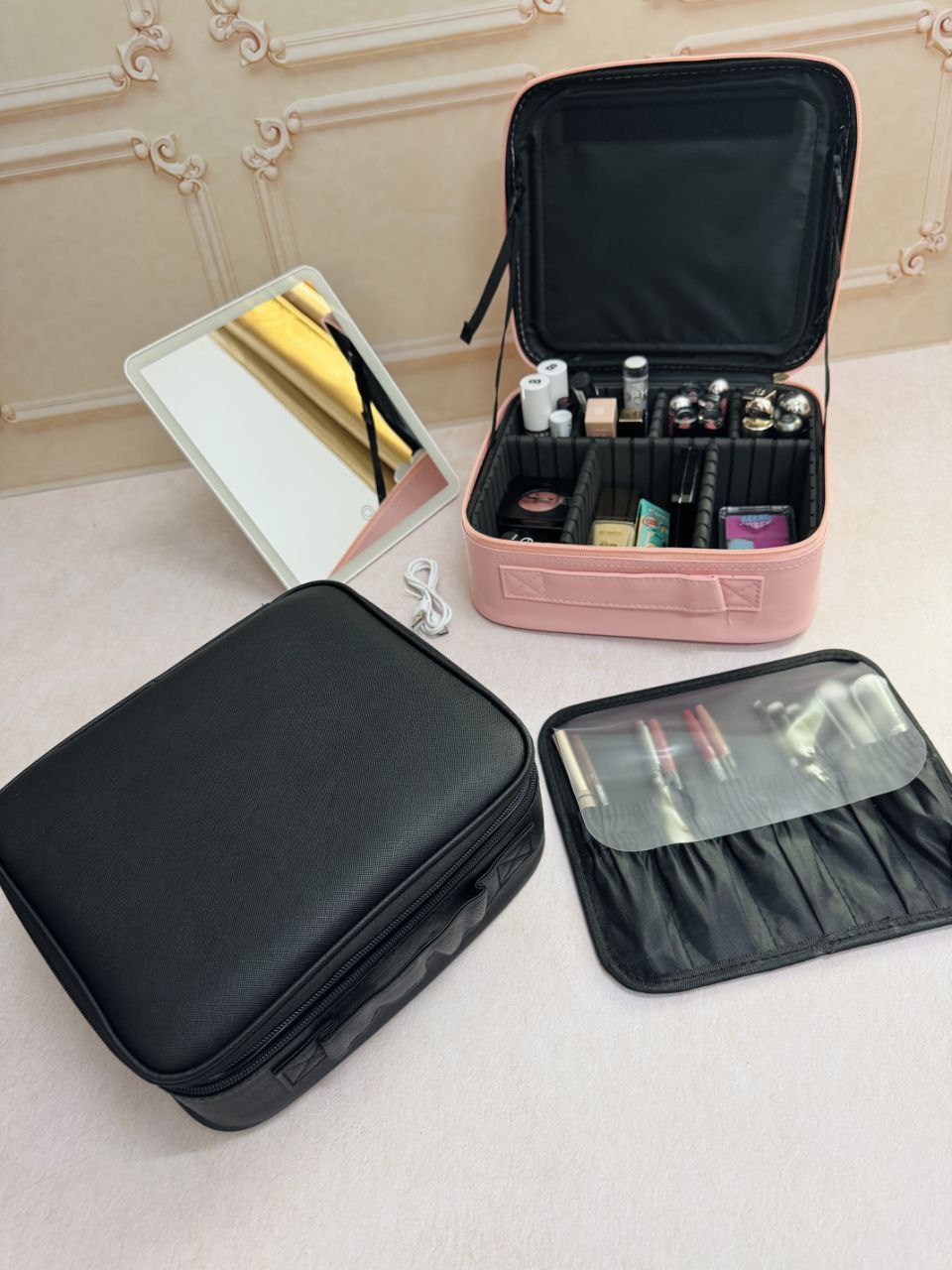 کیف آرایشی آینه دار LED