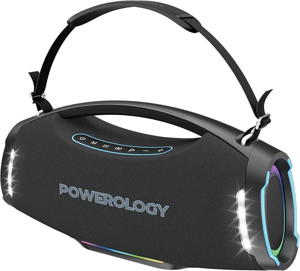 اسپیکر بلوتوثی پرتابل پاورولوژی Rock 350W RGB مدل PWF9