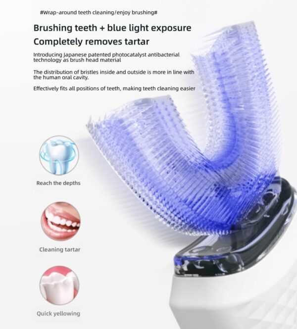 مسواک برقی اولتراسونیک و هوشمند U شکل مدل MY-116 اورجینال 