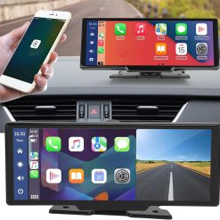 مانیتور رو داشبوردی دوربین دار اندروید اوتو دو لنزه 4K وای فای دار و بلوتوث دار C1