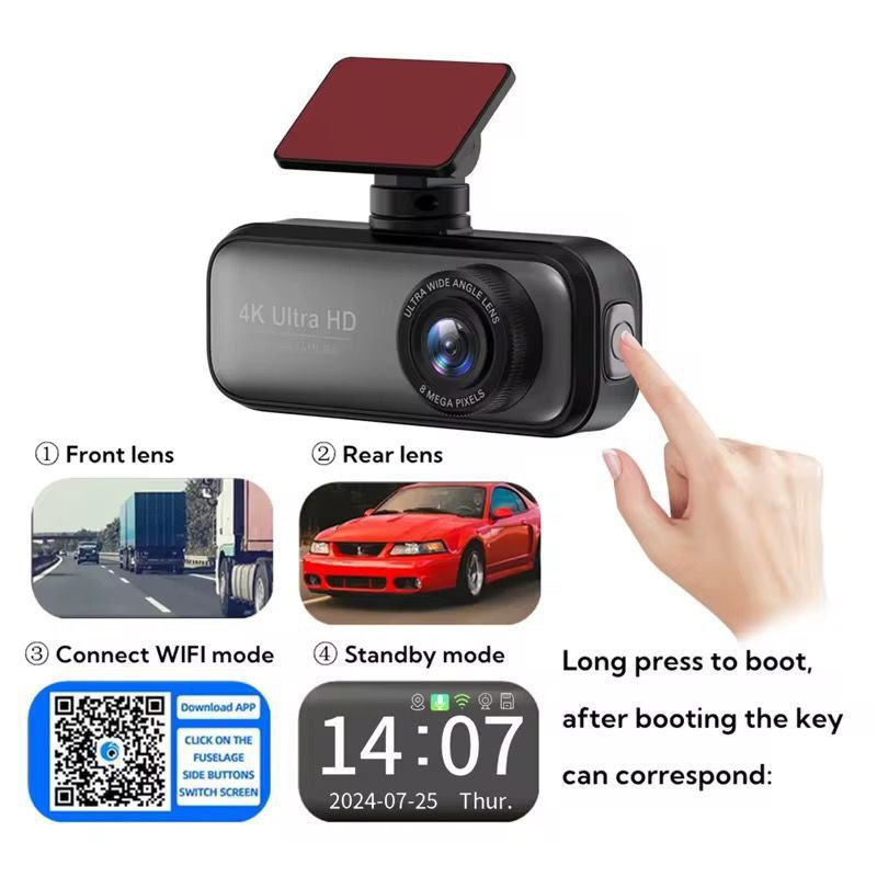 دوربین ثبت وقایع خودرو Dash Camera 4K Ultra HD   
