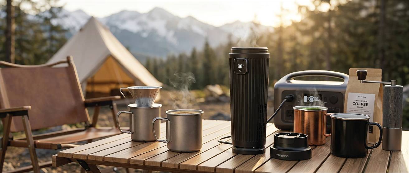 کتری برقی و خنک‌کننده سفری پورودو Porodo Lifestyle Kettura Portable Electric Car Kettle